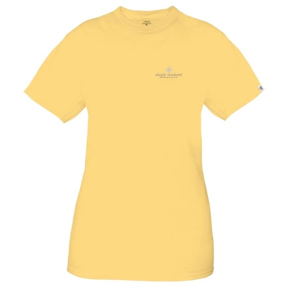 NWT Simply Southern yellow country small town girl tshirt size XL cowboy hat - Picture 2 of 6